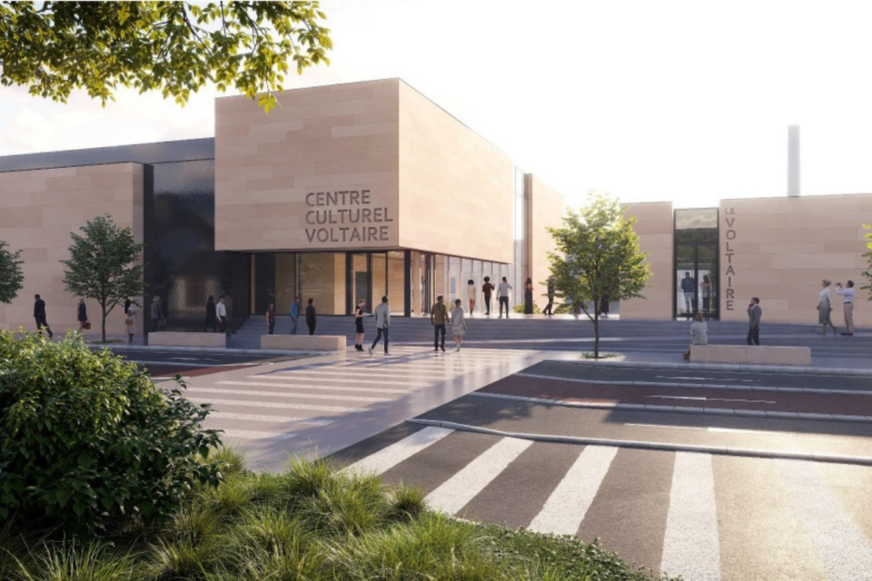 Construction du nouveau centre culturel Voltaire