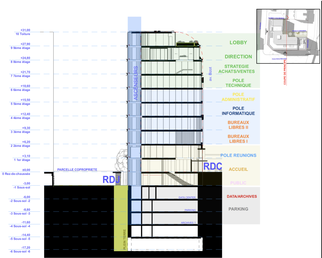 Construction du nouveau siège social du groupe Derichebourg